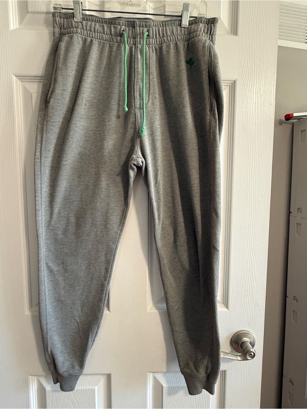 Abercrombie & Fitch Gray Jogger Sweatpants S Green Moose Logo